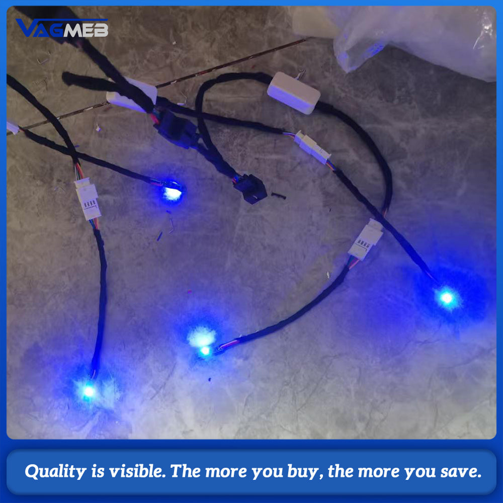 4Pcs Inner Door Handle Ambient LED Light Kit For Audi A3 8Y 2021‑2024 Car Interior Door Pull Atmosphere Retrofit Lamp