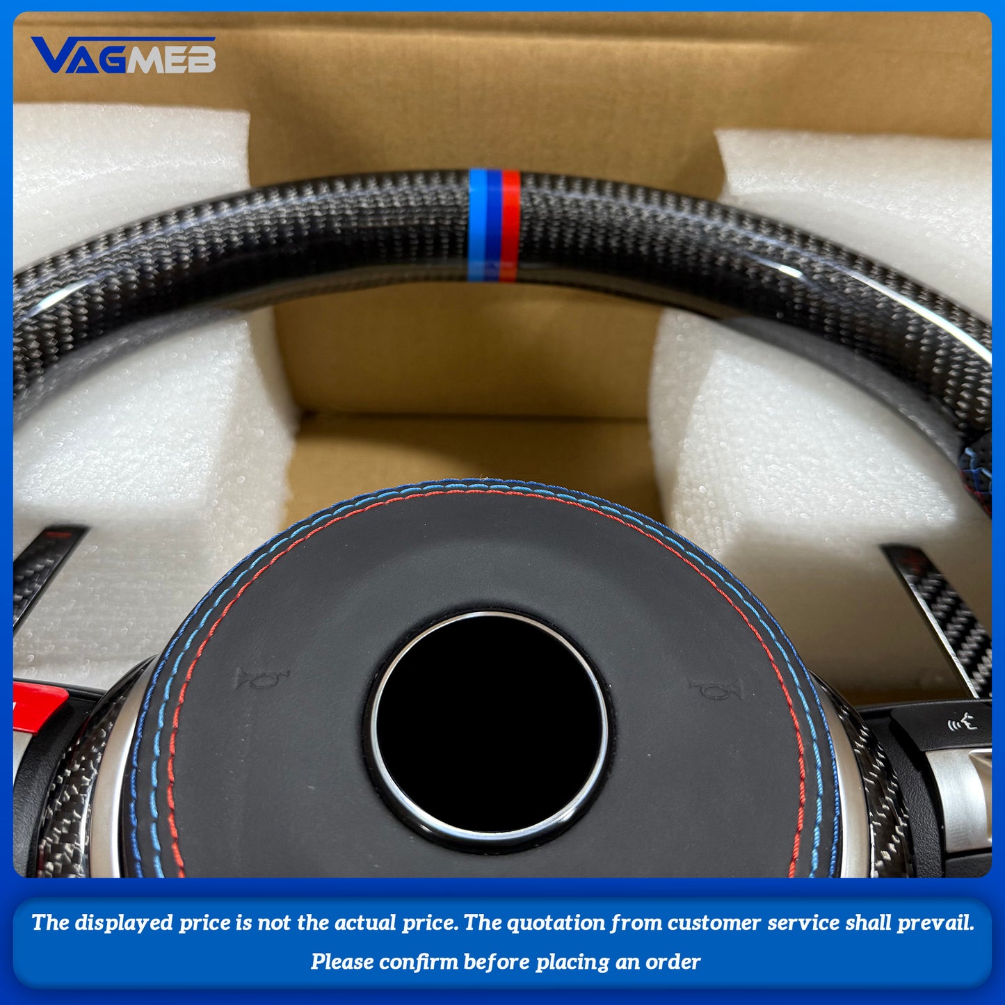 Carbon Fiber Steering Wheel For BMWM2 M3 M4 M5 M6 X5M X6M F80 F30 F10 LED Car Steering Wheel