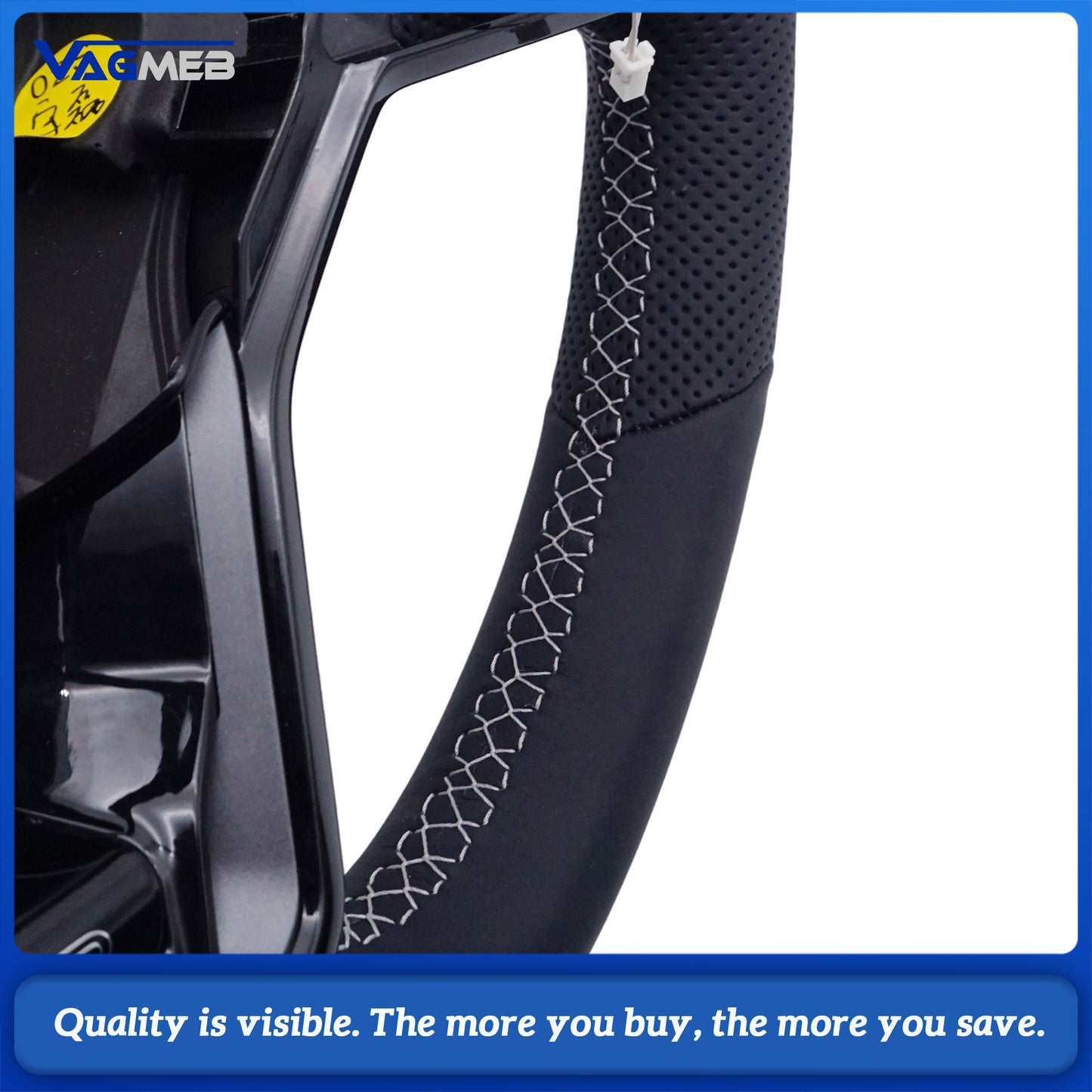For VW Golf MK8 Upgraded Car Steering Wheel New Leather Perforated Design