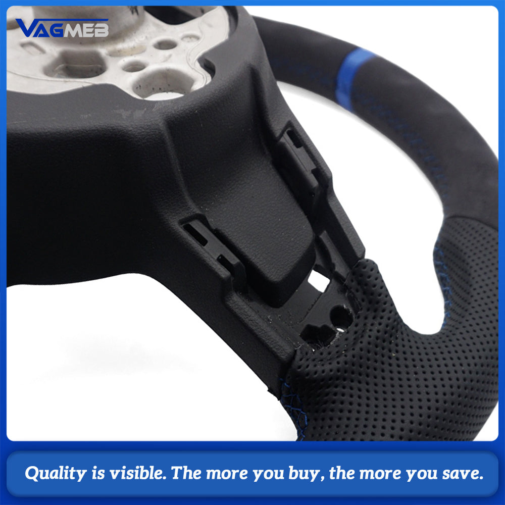 Leather steering wheel suitable for VW Golf MK7 7.5 GTI GTD GTE R Polo GTI Tiguan MK2 Passat B8 Sport steering wheel