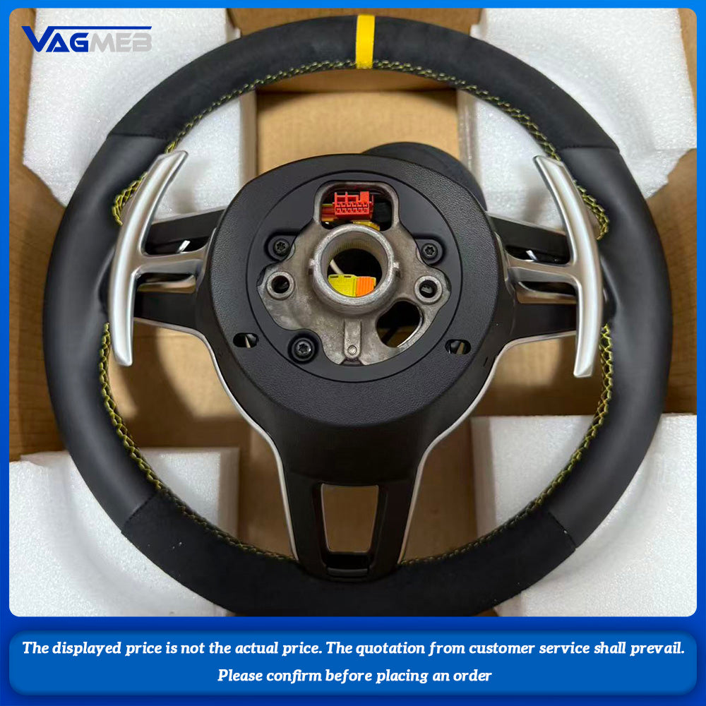 Leather Steering Wheel Custom Upgrade for PorschePanameraCayenneTaycanMacan 911 & Models