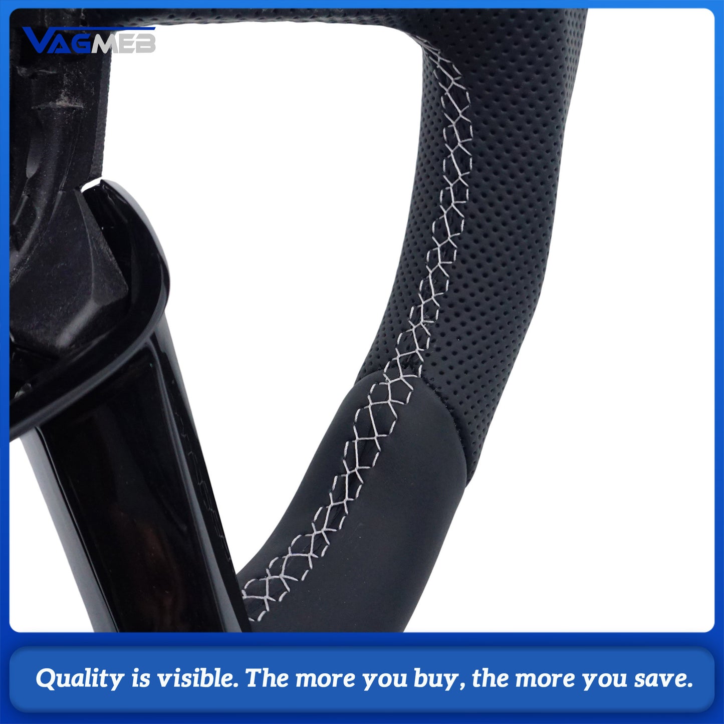 A Perforated leather Sports steering wheel for Audi Q5 FY Q7 4M Q8 S RS LOGO multifunctional steering wheel With Heated