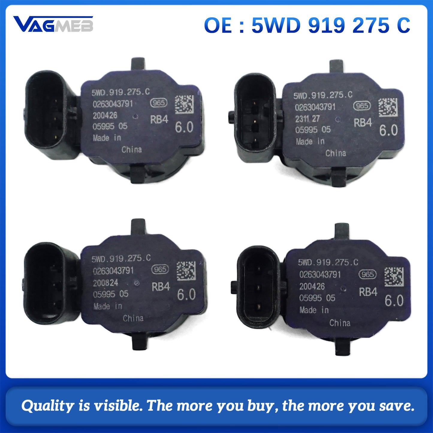 For Audi A3 8Y 2023  Limousine 4‑Sensor to 12‑Sensor PDC Retrofit Set