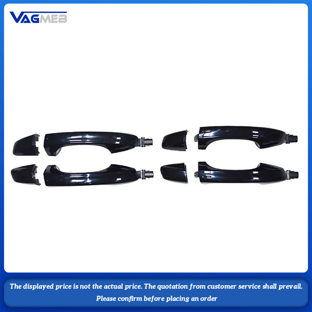 4PCS Solid Black Inductive Exterior Door Handle Full Set For VW Golf mk7 7.5 Golf 7 Golf R GTI T-Roc CC Skoda Octavia Kodiaq KESSY Keyless Entry Assembly