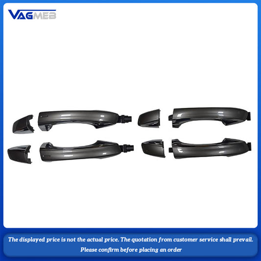 4PCS Chrome Trim Grey Inductive Exterior Door Handle Without LED Light Full Set Fit VW Golf 7 MK7 KESSY Keyless Entry Assembly