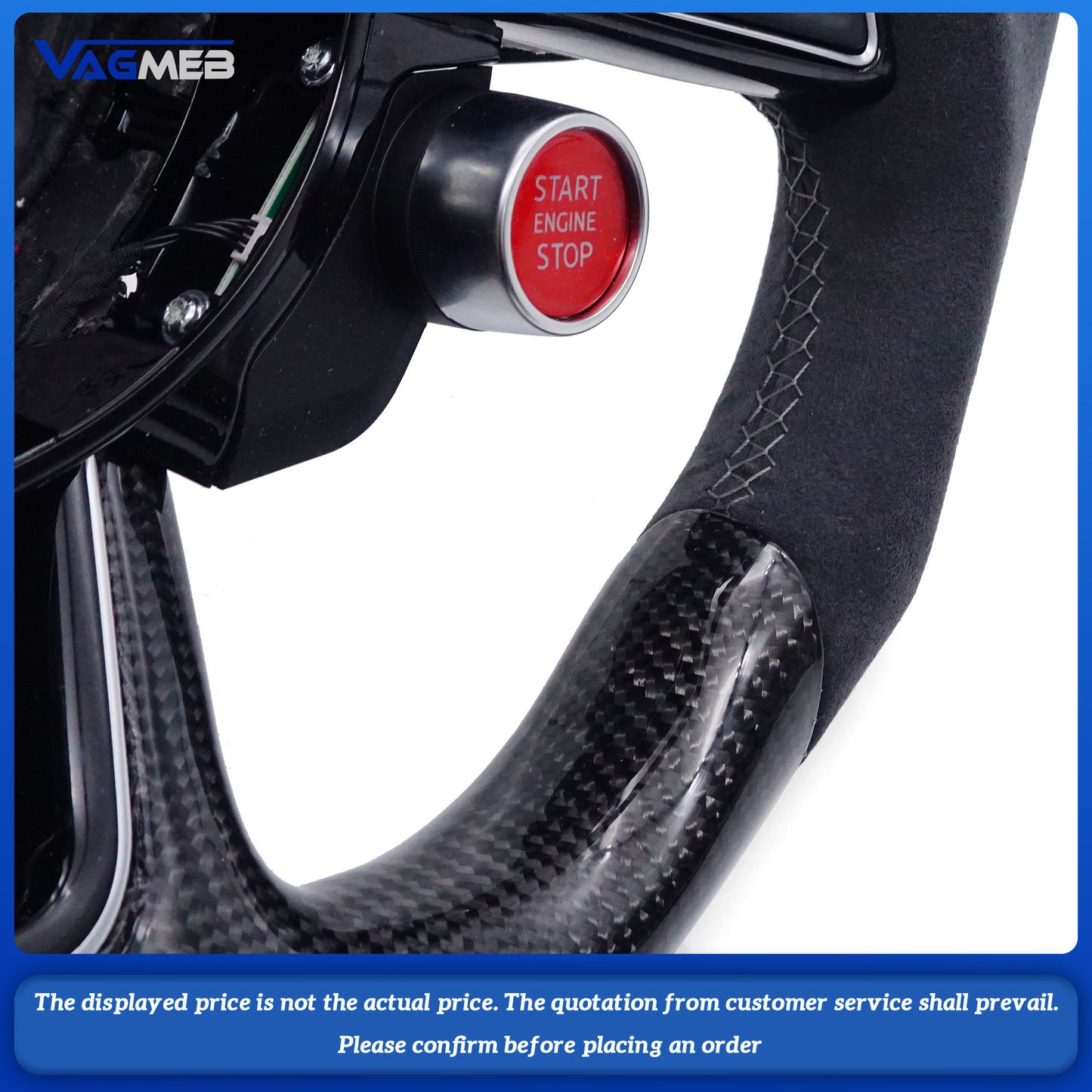 Upgrade Carbon Fiber Leather For Audi A1 A2 A3 A4 A5 A6 A7 S3 RS3 S4 RS4 S5 RS5 S6 RS6 TT TTRS R8 Customized Steering Wheel