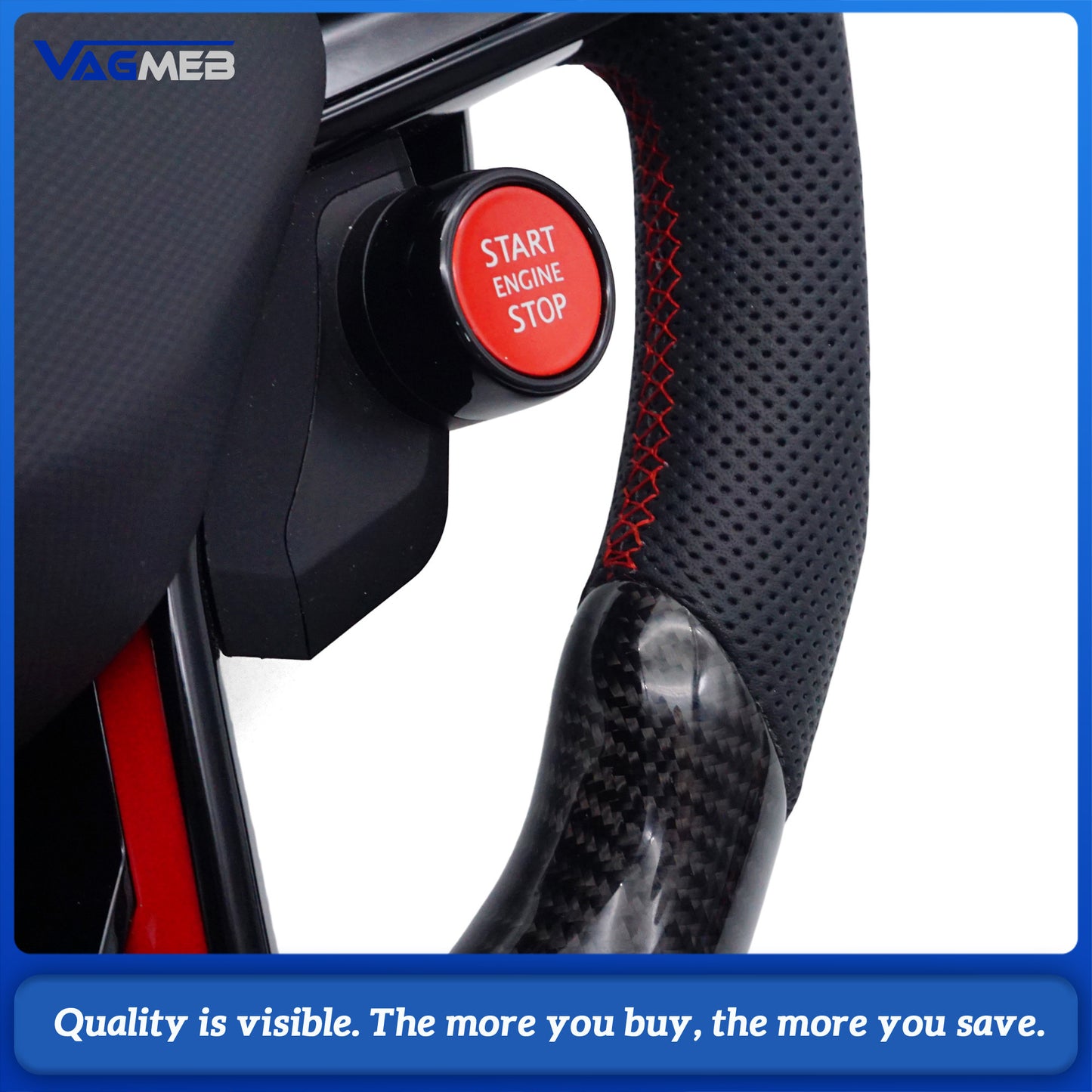 Upgrade LED Steering Wheel Touch LCD Multi-Function Steering Wheel Assembly For VW Caddy