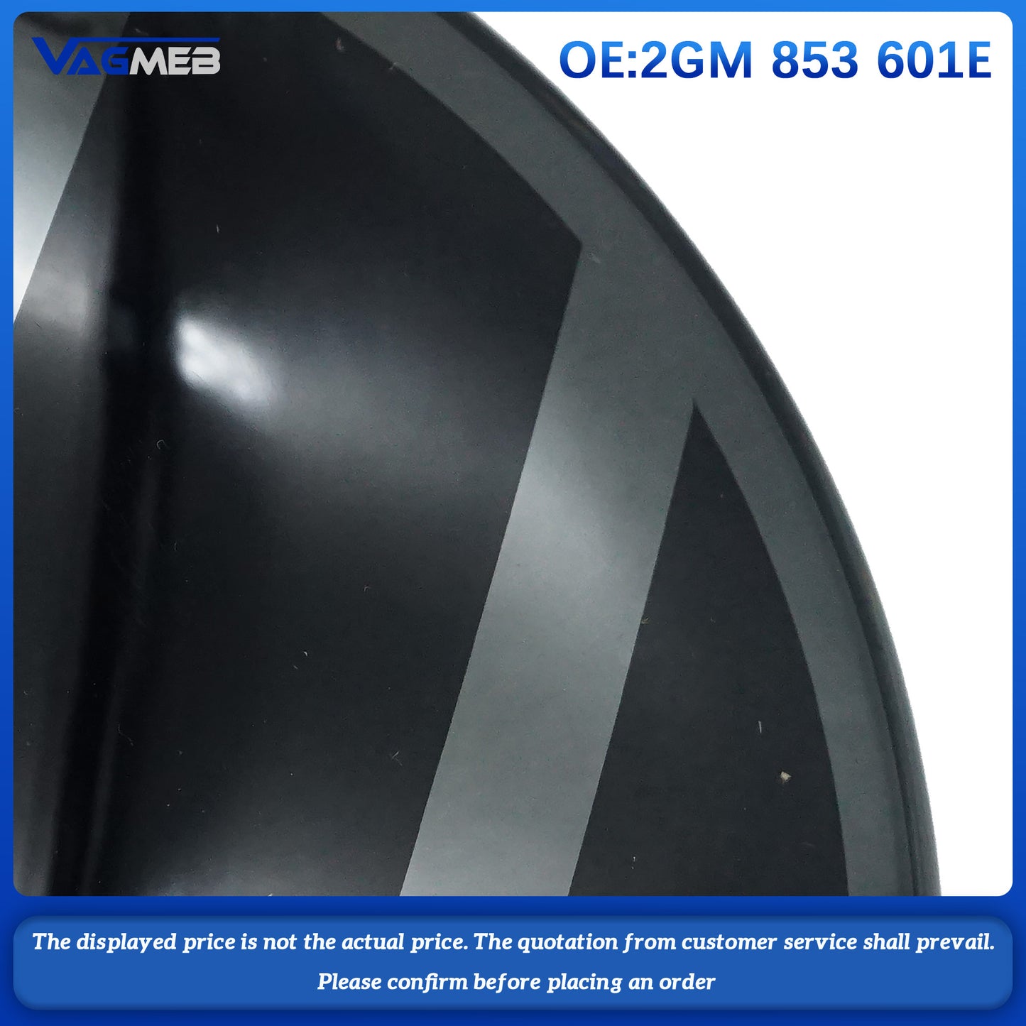 For VW Passat B8 ceramic ACC front grille model 601E2GM 853 601E, in black color