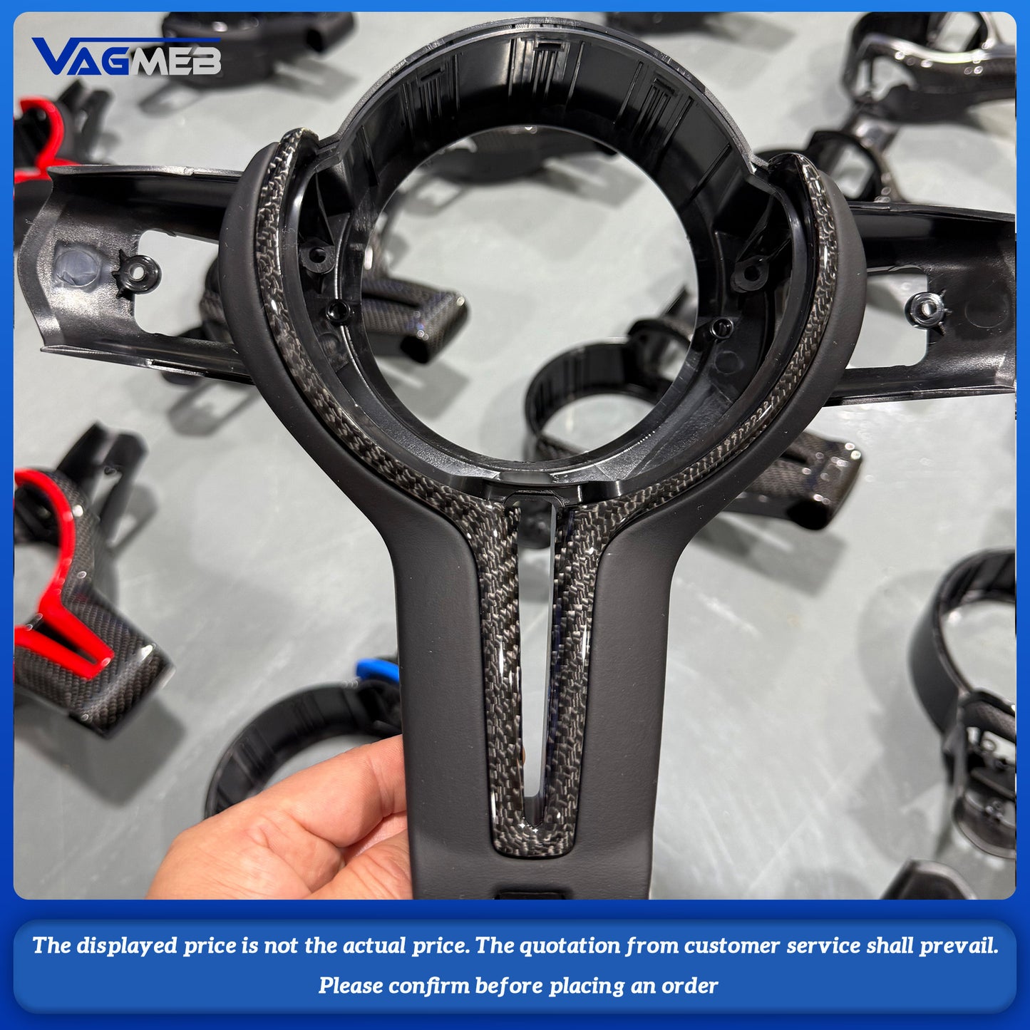 For BMW M Series F80 F82 F10 F06 F12 F13 F15 F16 M-sport F20 F22 F30 F31 F32 F33 F36 For BMW Steering Wheel Trim Carbon Fiber