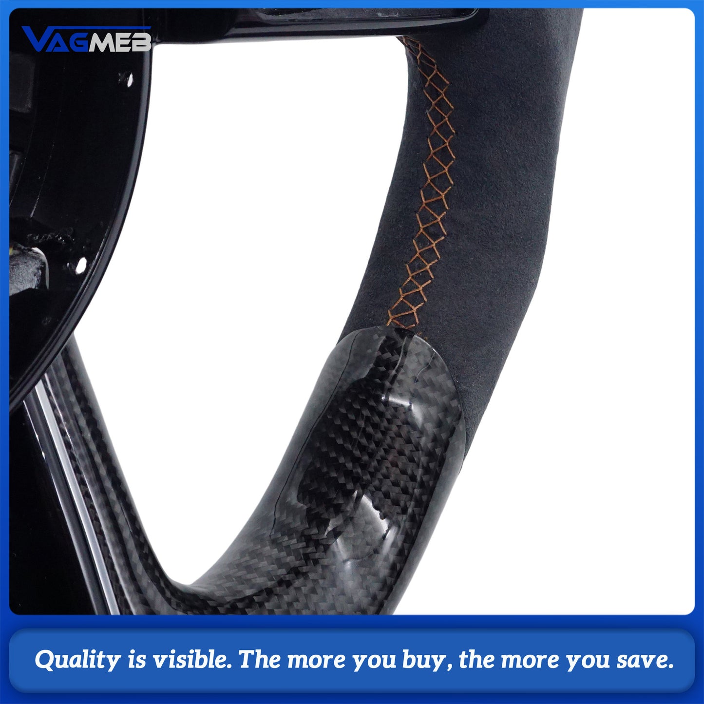 Real carbon fiber car steering wheel suitable for Audi A4B9 With heating function steering wheel