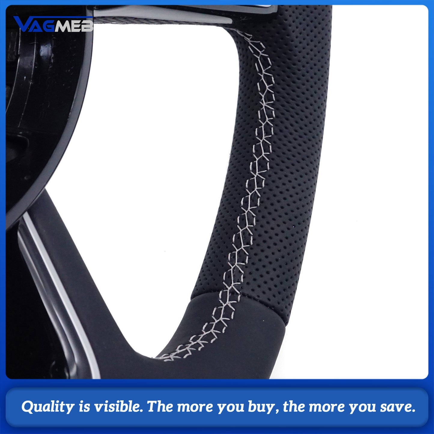 New Products Perforated Leather Steering Wheel For Audi A4 B9