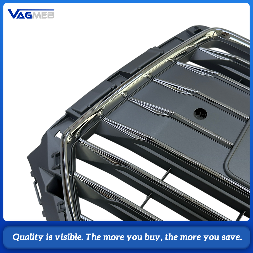 Silver Gray S-line Front Radiator Grille Car Upper Bumper Grill Replacement For Audi A4 B9 2019