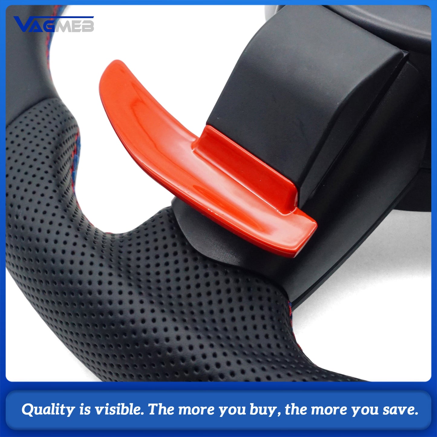 Blue Red M Sport Steering Wheel for BMW F01 F06 F10 F11 F12 F20 F21 F22 F25 F26 F30 F31 F32 F33 F34 F36 M3 F80 M4 F82 M5 F90