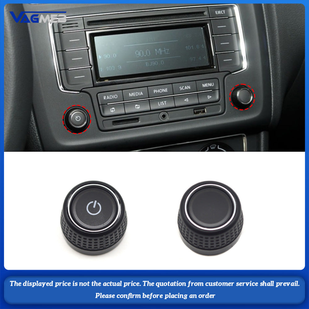New Interior Info Radio CD GPS Display Screen Start Switch Volume Button For VW Polo 5 6R MK5 GTI Fox Golf 6 Accessories