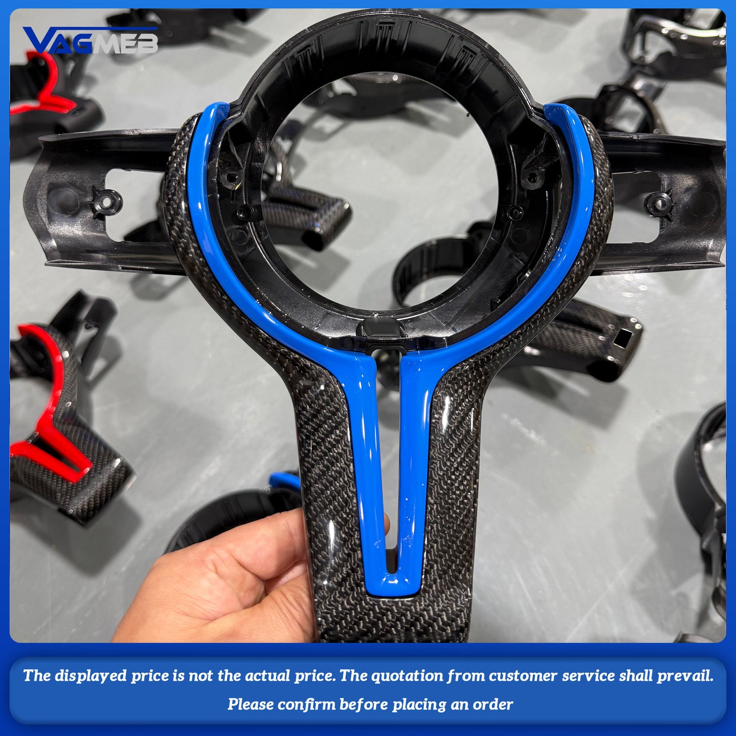 For BMW M Series F80 F82 F10 F06 F12 F13 F15 F16 M-sport F20 F22 F30 F31 F32 F33 F36 For BMW Steering Wheel Trim Carbon Fiber