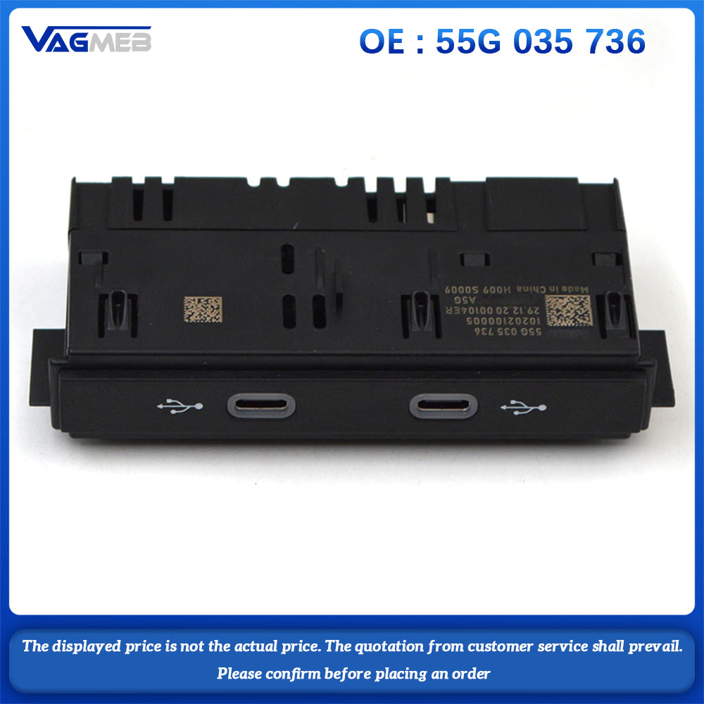 For VW Tiguan MK2 Viloran Taryon USB TYPE-C Plug Armerst USB 55G 035 736
