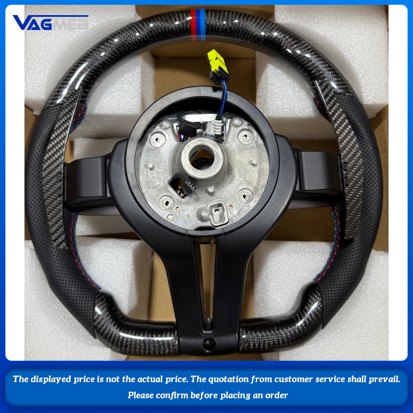 Carbon Fiber Steering Wheel For BMWM2 M3 M4 M5 M6 X5M X6M F80 F30 F10 LED Car Steering Wheel