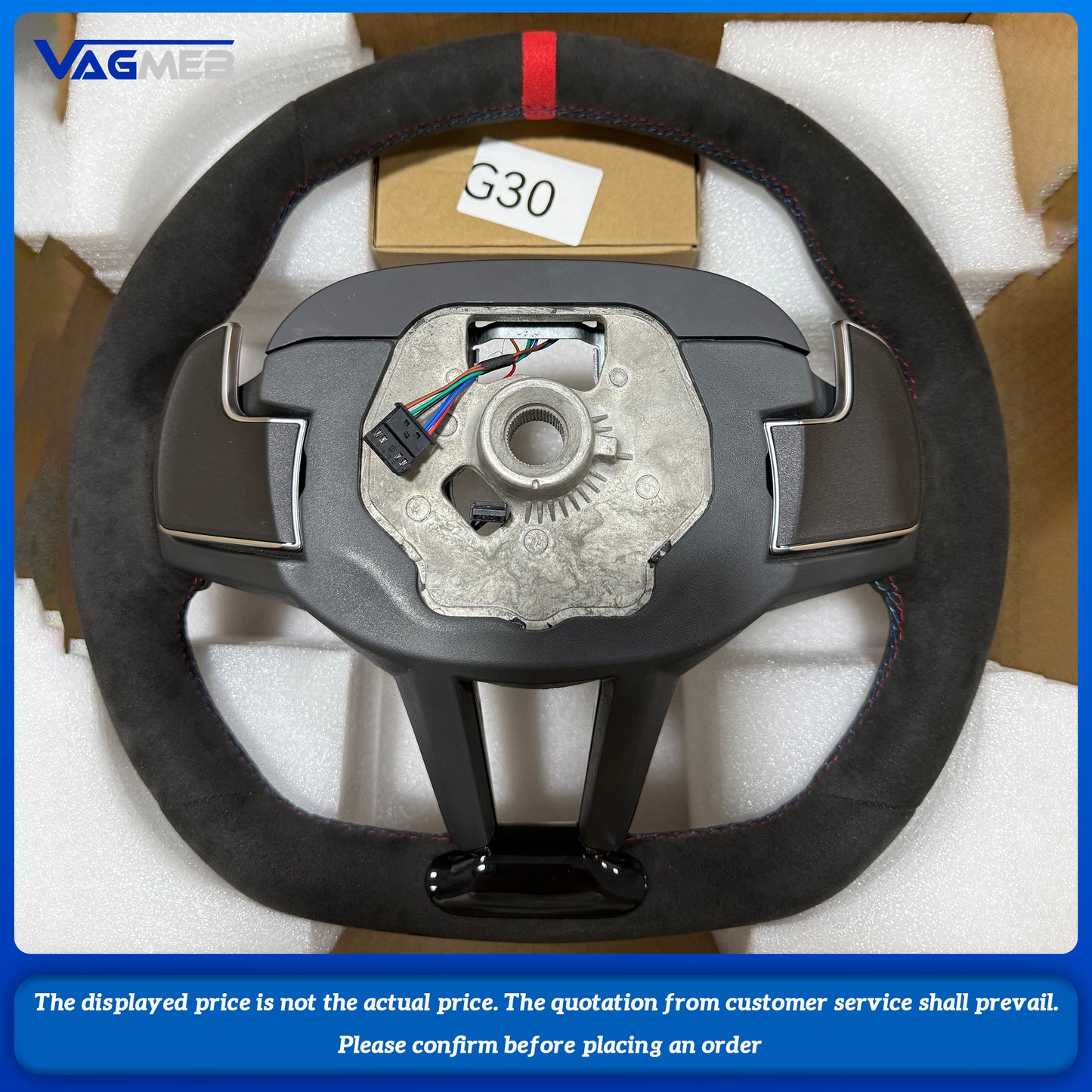 New carbon fiber leather steering wheel with M1 M2 for BMW G20 G30 G01 G02 G05 G06 G07 G08 G11 G12 G14 G15 G16, Car Accessories