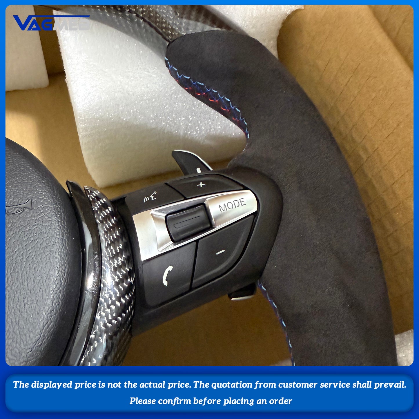 Carbon Fiber Steering Wheel For BMW M2 F87 M3 328M M5 F10 F12 M6 F06 F07 F30 F31 F01 F02 F20 F21 F22 F23 F32 F33 1 3 5 7 Series