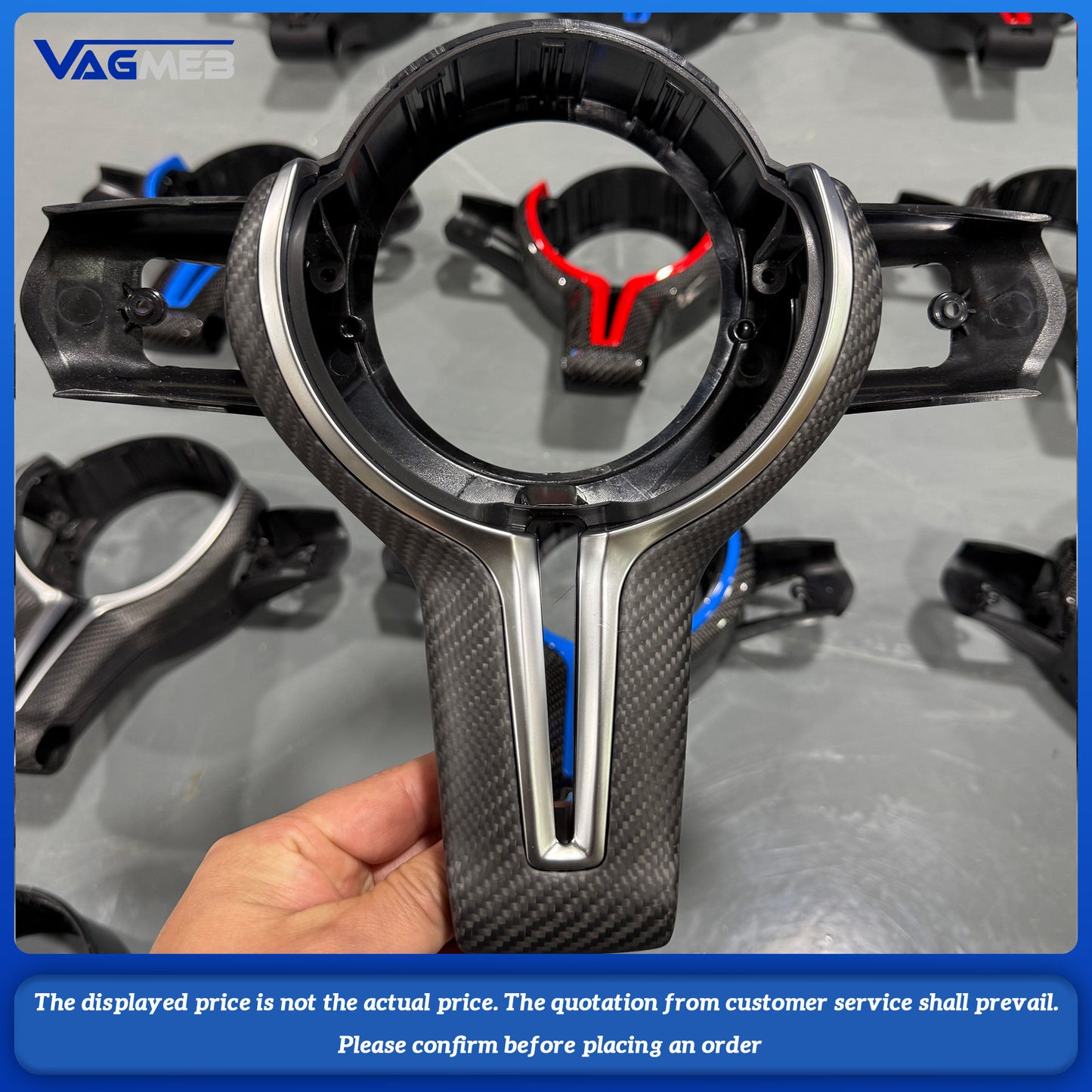 For BMW M Series F80 F82 F10 F06 F12 F13 F15 F16 M-sport F20 F22 F30 F31 F32 F33 F36 For BMW Steering Wheel Trim Carbon Fiber