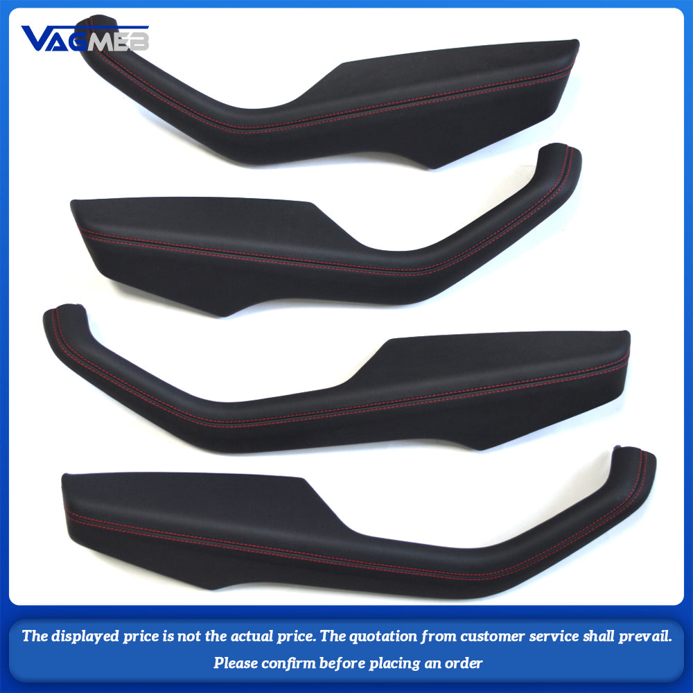 For Audi A4B9, the inner handles of the four doors are made of genuine leather with red lines