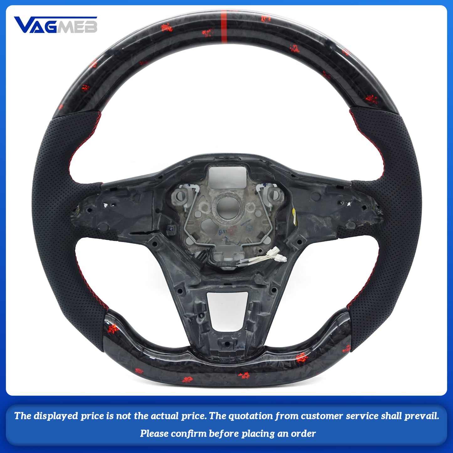 For VW Golf MK8 GTI RLine MK8 Carbon Fiber Steering Wheel Customized Without heating function