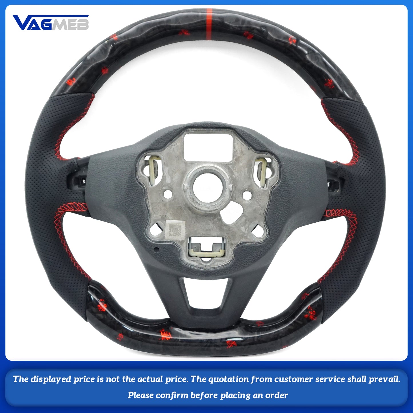 For VW Golf MK8 GTI RLine MK8 Carbon Fiber Steering Wheel Customized Without heating function