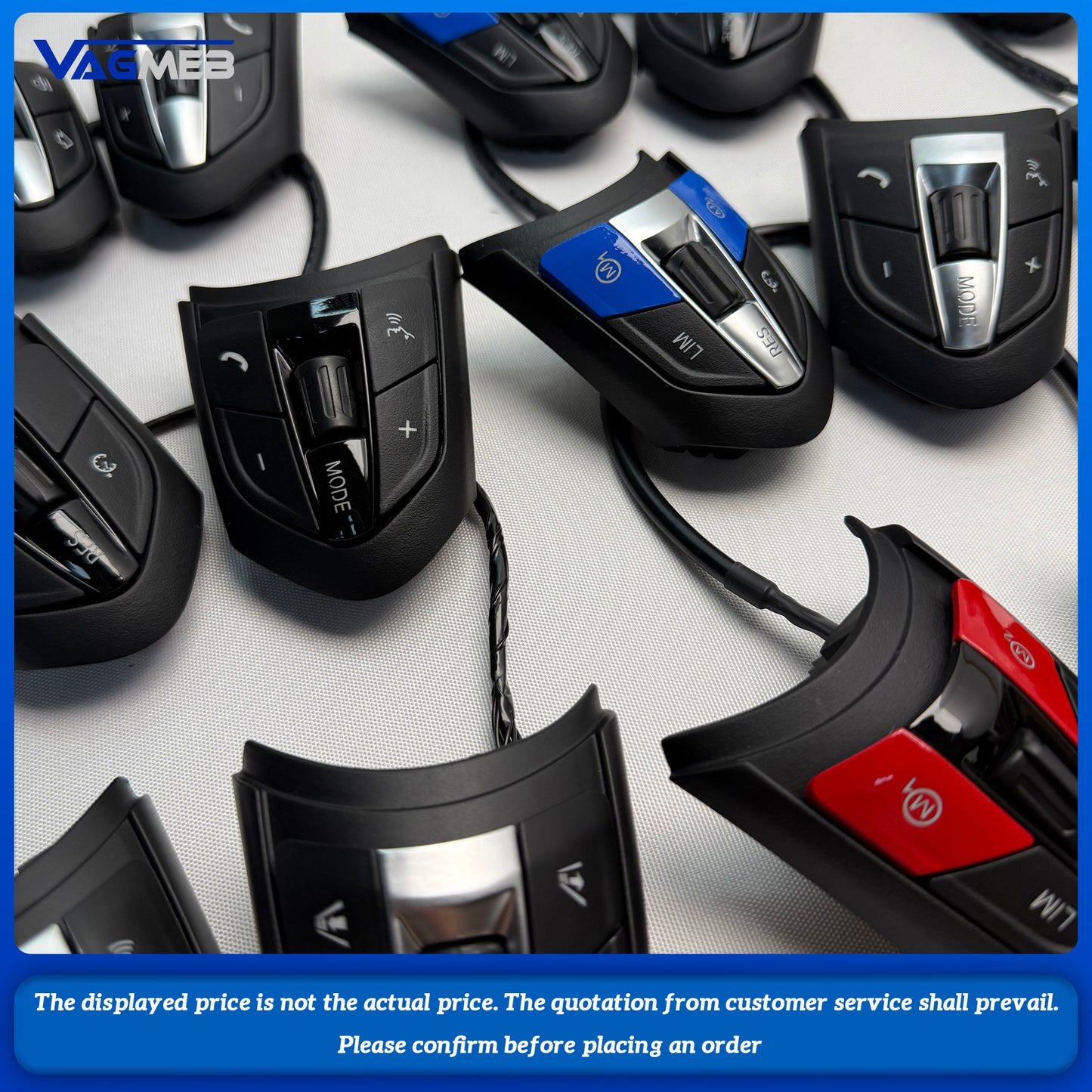 Black/Red/Blue Style For BMW 35 Series F20 F30 F31 F35 F10 F11 F18 E90 E91 E92 E93 Steering Wheel Button With M1M2 Button