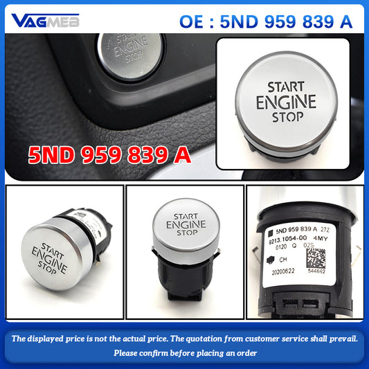 Automatic Engine Start Stop Switch Button  For VW Golf Plus Sharan TIguan Seat Alhambra 2008-2021 5ND 959 839A
