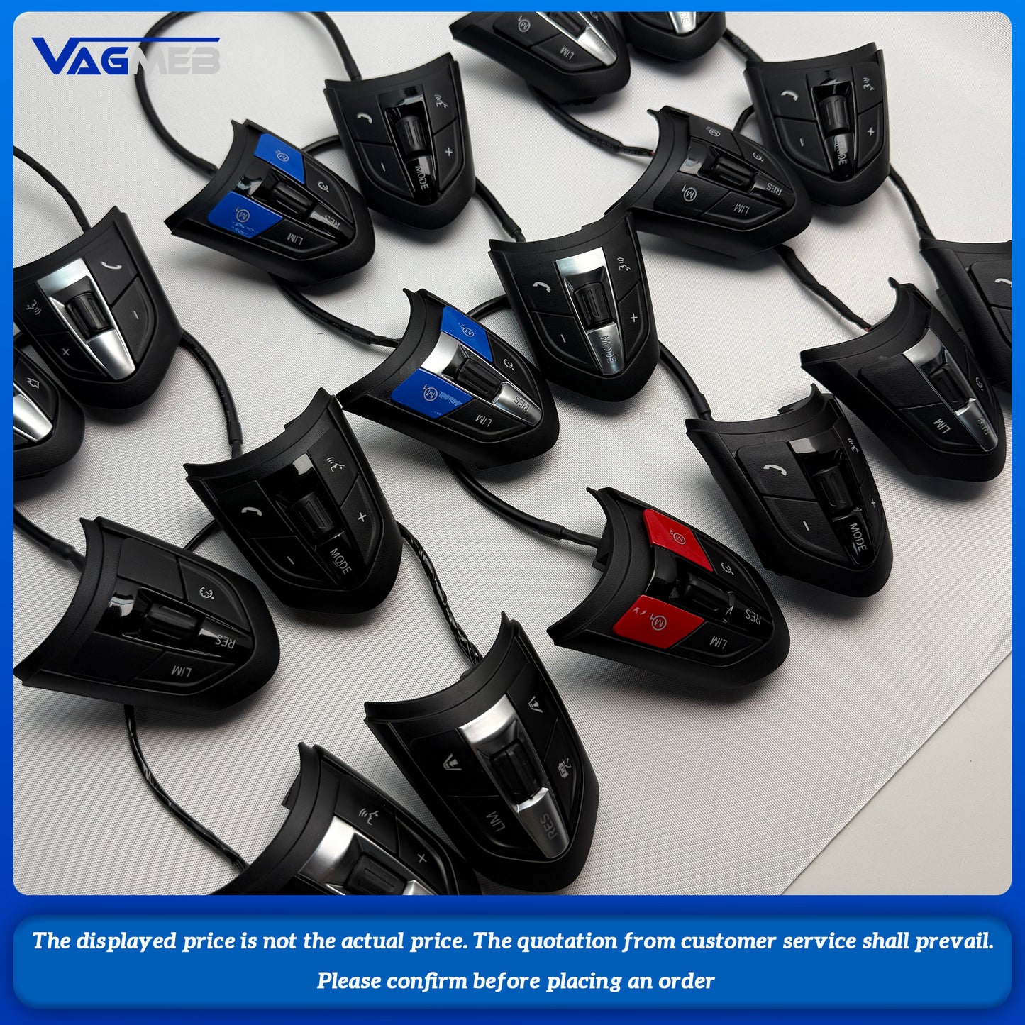 Black/Red/Blue Style For BMW 35 Series F20 F30 F31 F35 F10 F11 F18 E90 E91 E92 E93 Steering Wheel Button With M1M2 Button