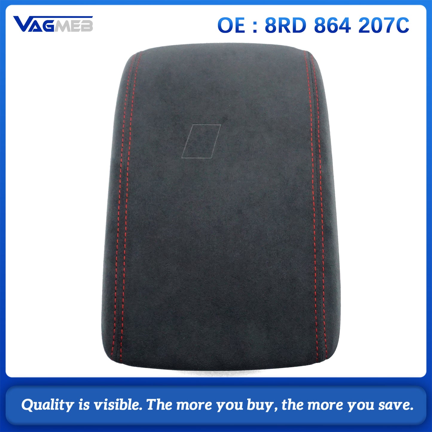 Car Interior Console Armrest Storage Box Panel Cover For Audi Q5 Trim Made of Alcantara 8RD 864 207 C