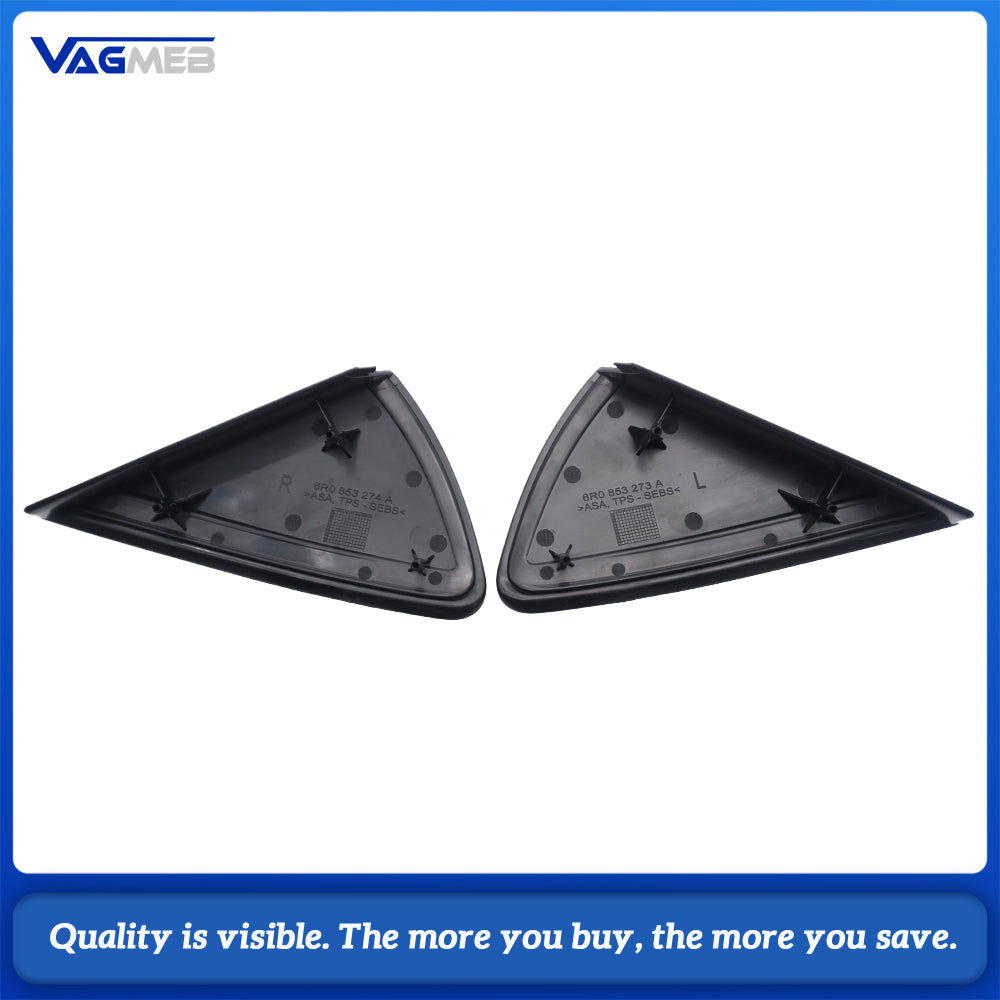 Car Wing Door Side Rearview Mirror Triangle Trim Cover Corner Panel For VW Polo 5 MK5 6R 2011-2018 6R0853273A 6R0853274A