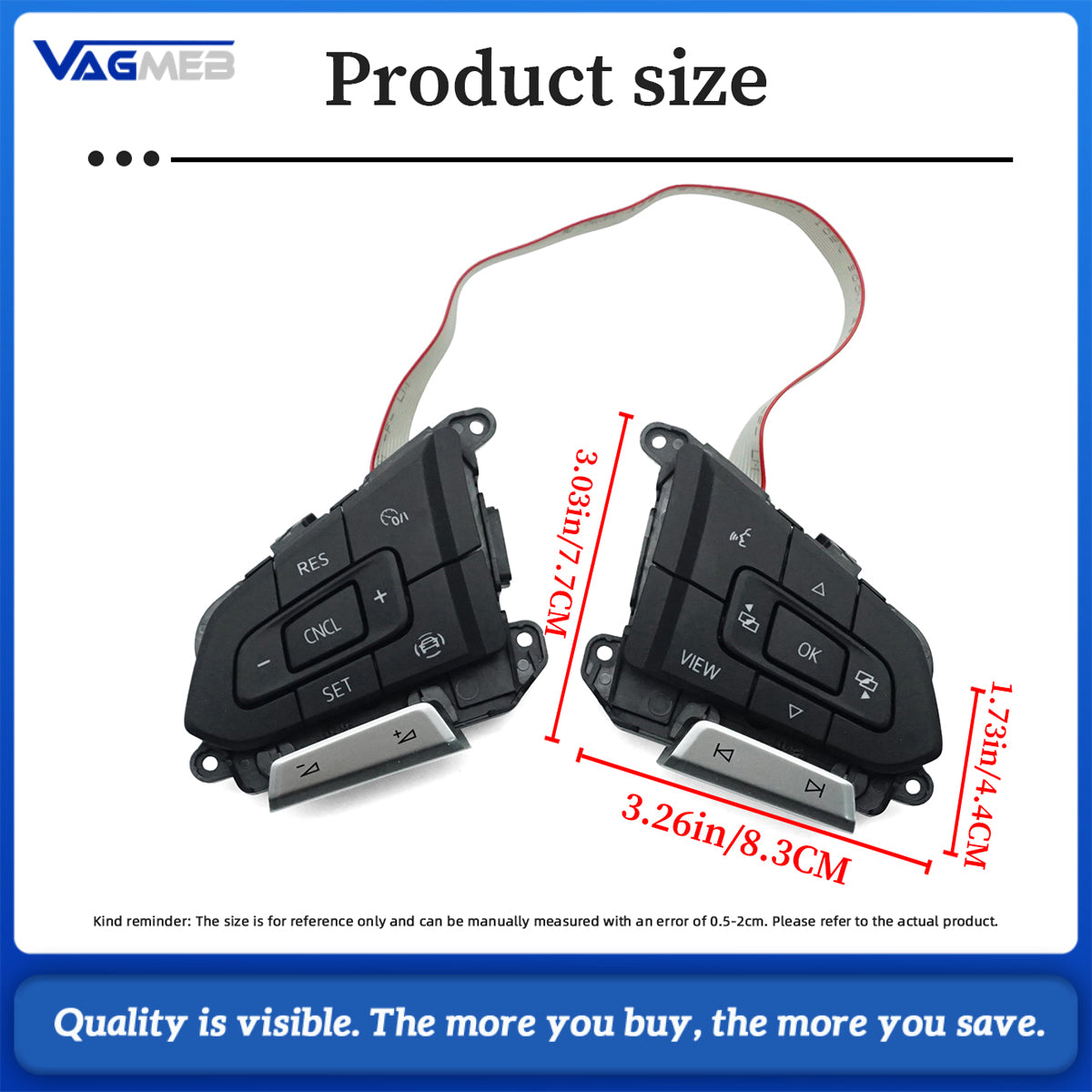 Car steering wheel switch button For VW Tiguan MK2 Jetta TAYRON Golf 30D 959 442 H
