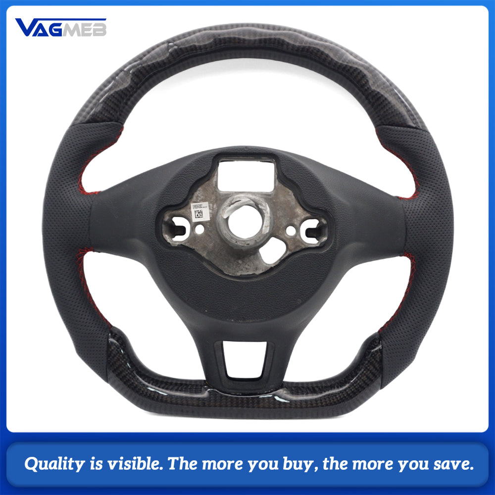 Custom Replacement Real Carbon Fiber Steering Wheel For VW GOLF 7 MK7 Transporter T6