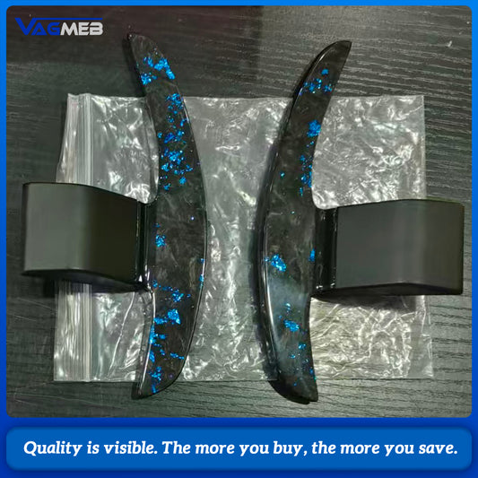 Customized blue patterned forged carbon fiber steering wheel shift paddles For BMW upgrade