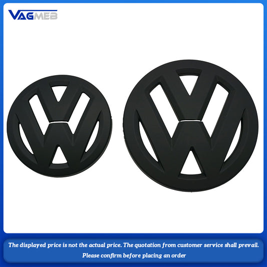 Car Black Front Grill Badges Rear Trunk Emblem Lid Covers Logo Sticker For VW Scirocco(2015-2017)