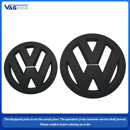 Car Black Front Grill Badges Rear Trunk Emblem Lid Covers Logo Sticker For VW Scirocco(2009-2014)