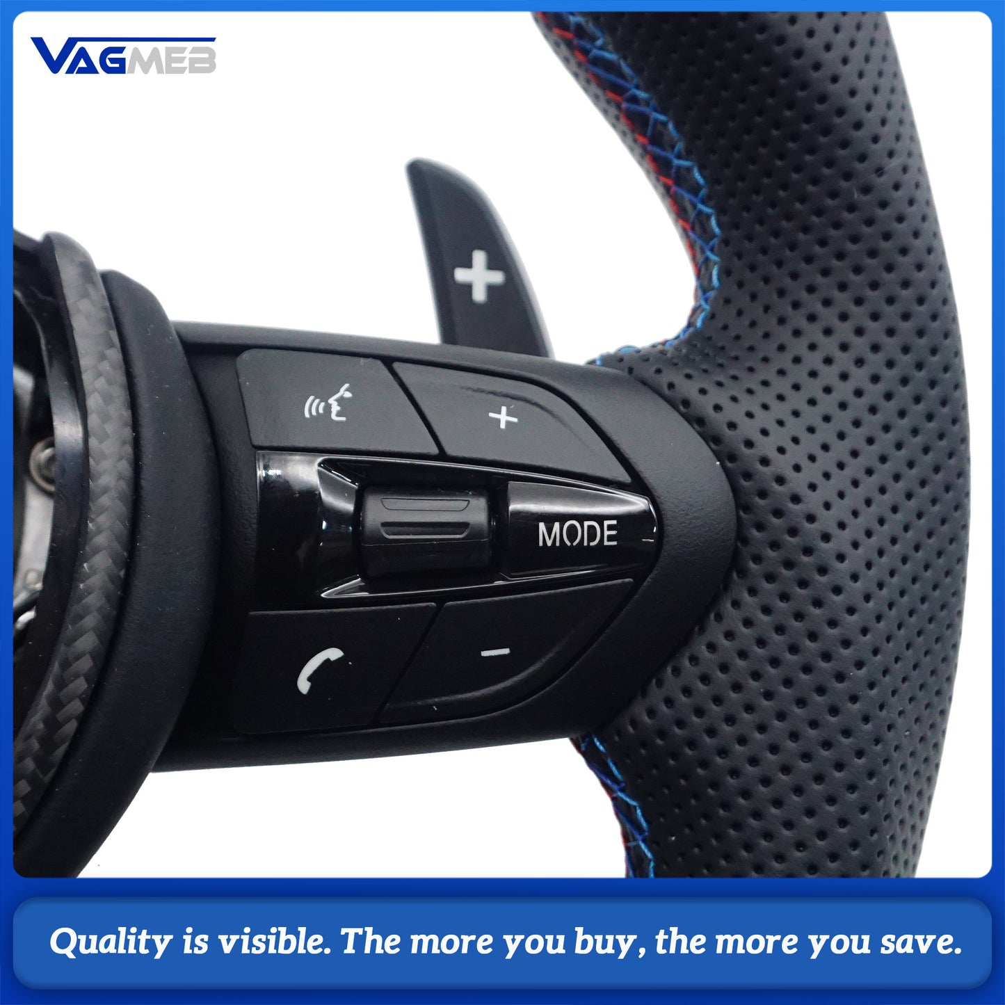 For BMW M3 M5 F10 F11 F12 F13 F20 F21 F22 F25 F30 F31 F32 F33 F34 F36 M Logo Steering Wheel Assembly Half Perforated Leather With heating function