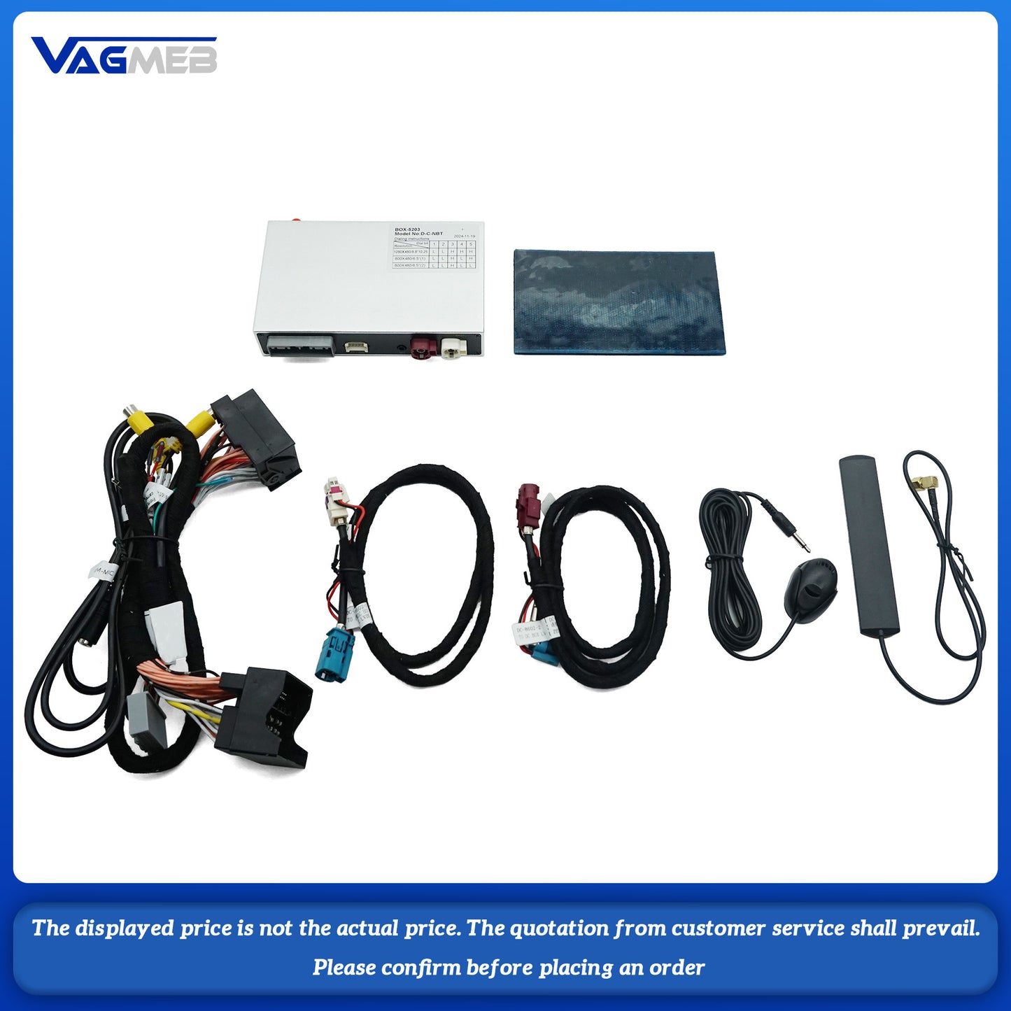 For BMW X3 F25 2013 A set of Carplay module with cables