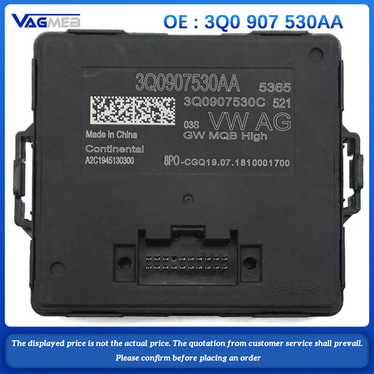 Gateway Interface Control Module Keyless Entry Control Module Unit For A1 VW Jetta Golf 3Q0 907 530AA