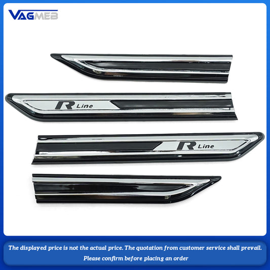 Car Accessories For VW Passat B8 Side Wing Fender Emblem Badge Stickers Cover Trim Decoration Silver