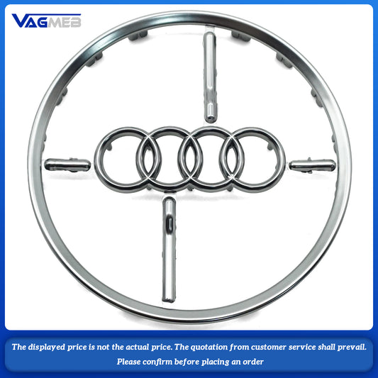 Steering wheel airbag cover Audi logo silver For Audi A6C7