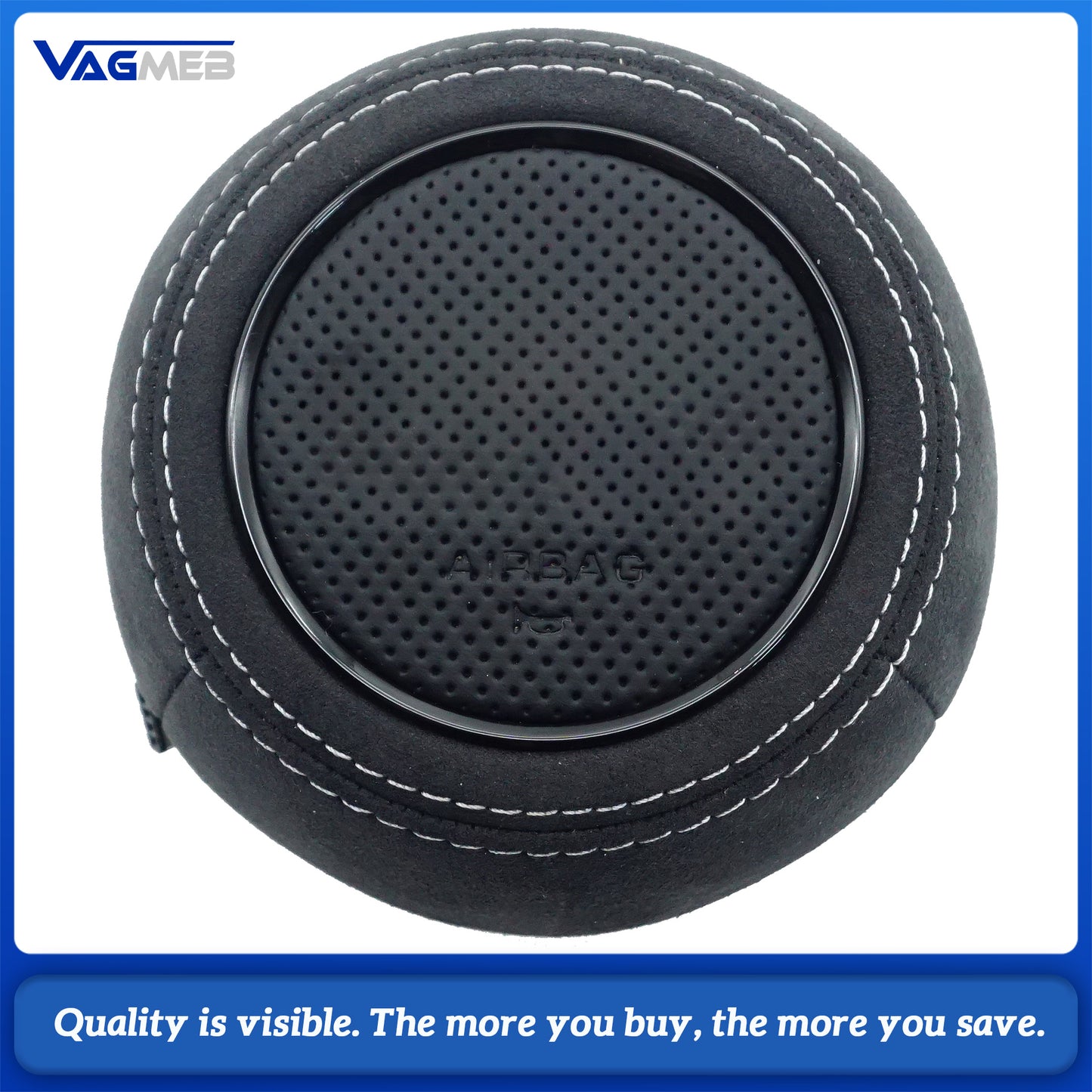 Suitable for Audi A3 A4 A5 A6 A7 Q2 Q3 Q5 Q7 Q8 R8 Sport Alcantara leather perforated steering wheel