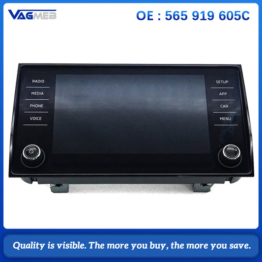 565 919 605 C 8 Touch Screen Display Monitor For Skoda Kodiaq Karoq Amundsen Bolero MIB2 Radio