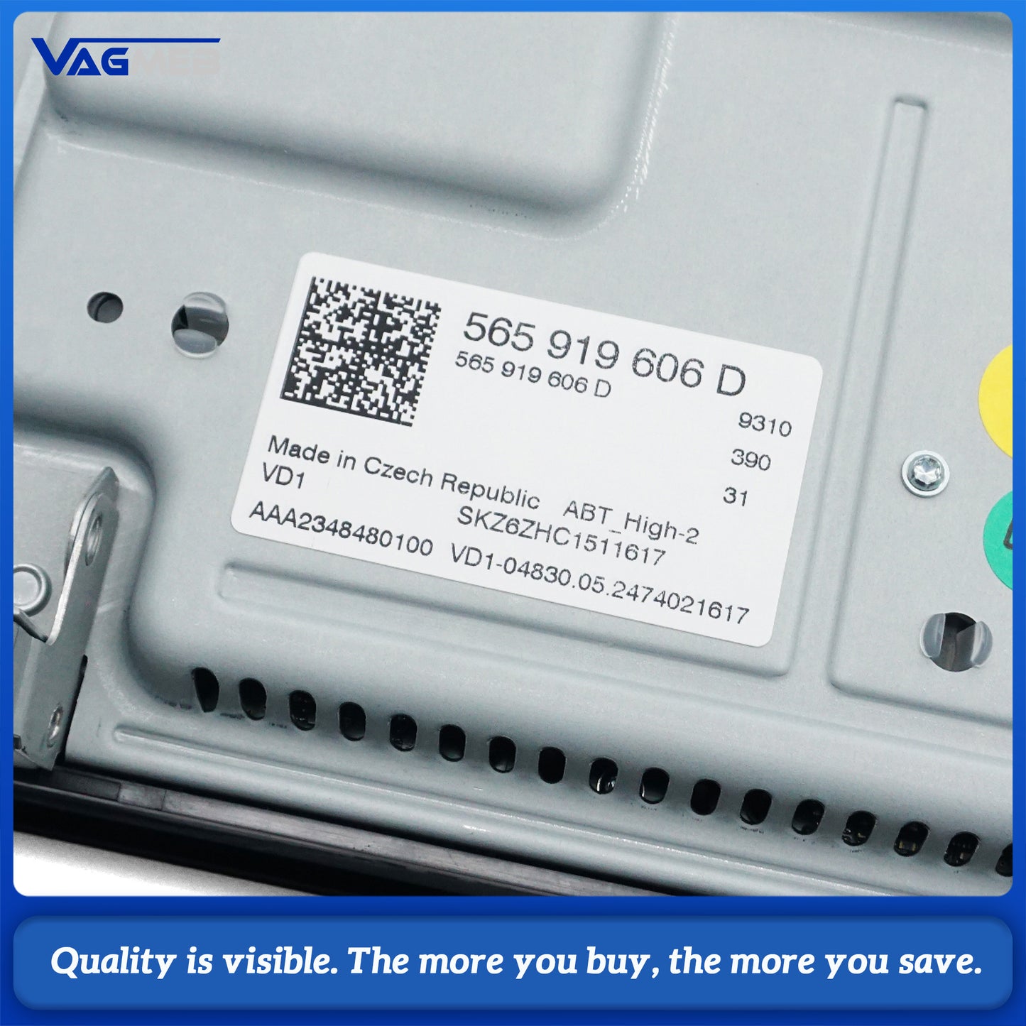565 919 606 D 9.2 Columbus MIB 2.5 Glass Touch Screen Display For Skoda Kodiaq Karoq Superb Navigation