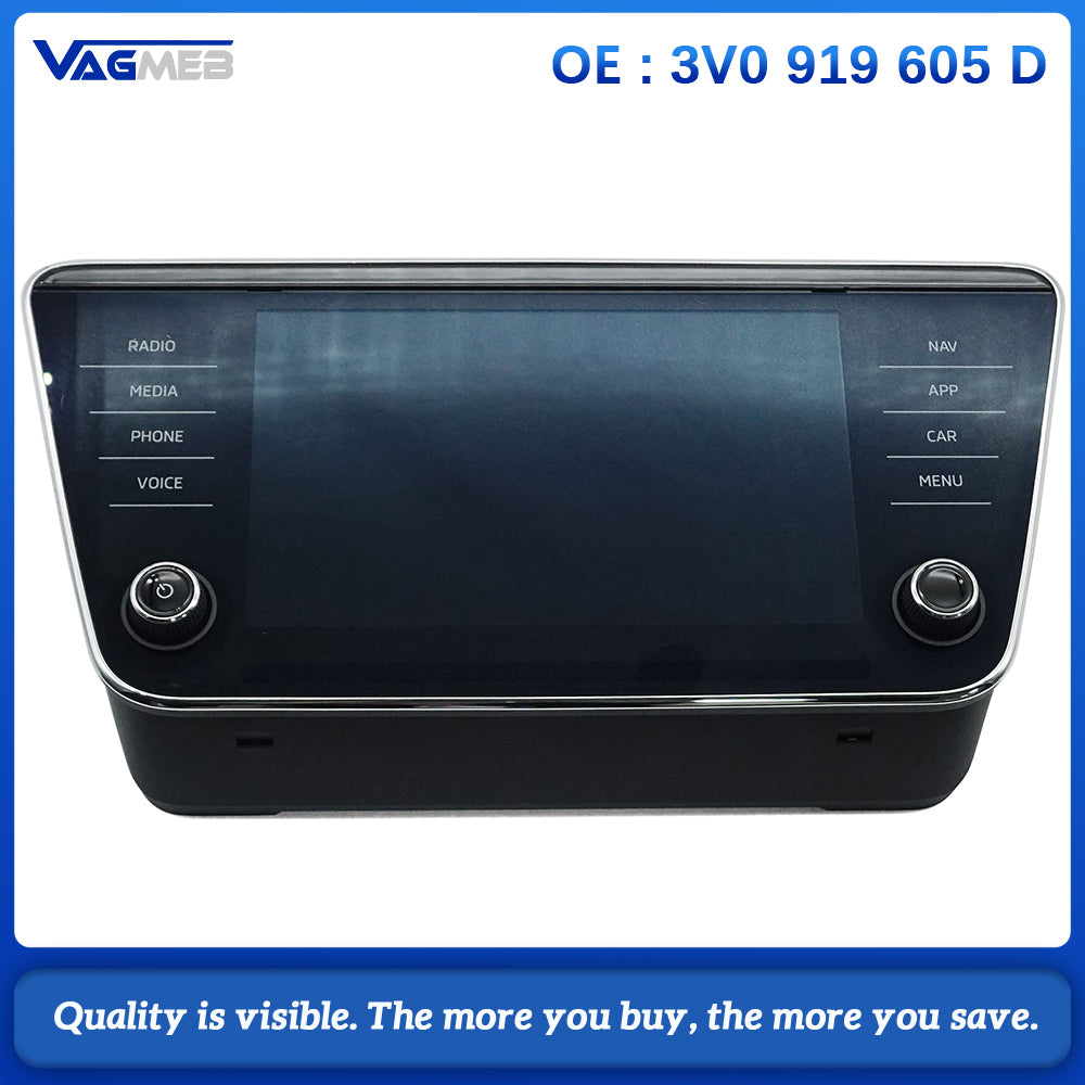 3V0 919 605 D 8 Amundsen MIB 2 Navigation Display Screen For Skoda Superb 3 MK3 3V Glass Touch Monitor