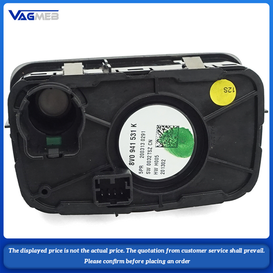 For Audi A3 Headlight Fog Lamp Light Control Switch Panel Car Accessories 8V0 941 531K