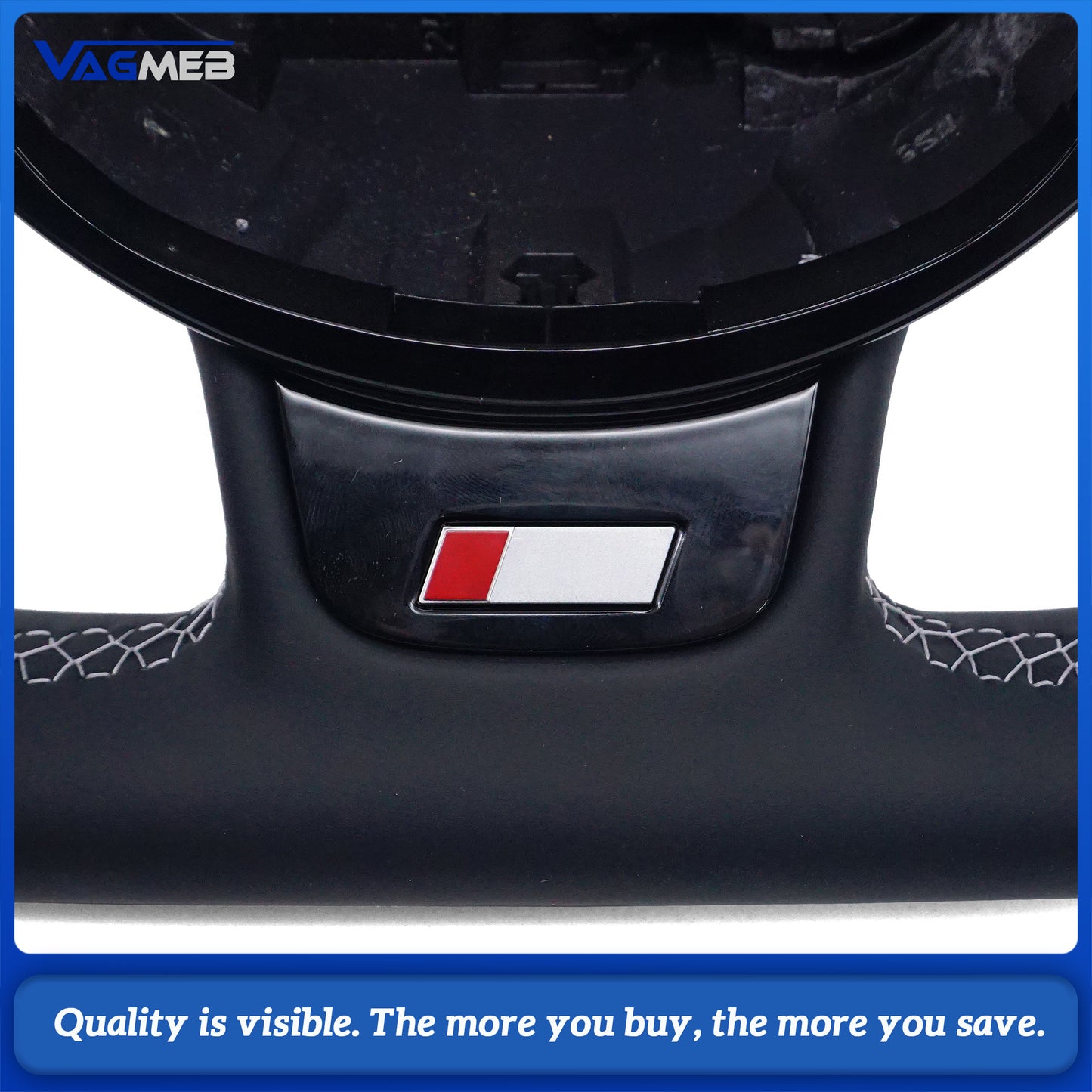For Audi A3 8V A4 B8 A5 A6 A7 Q3 Q5 Q7 Alcantara Leather Flat Bottomed Steering Wheel