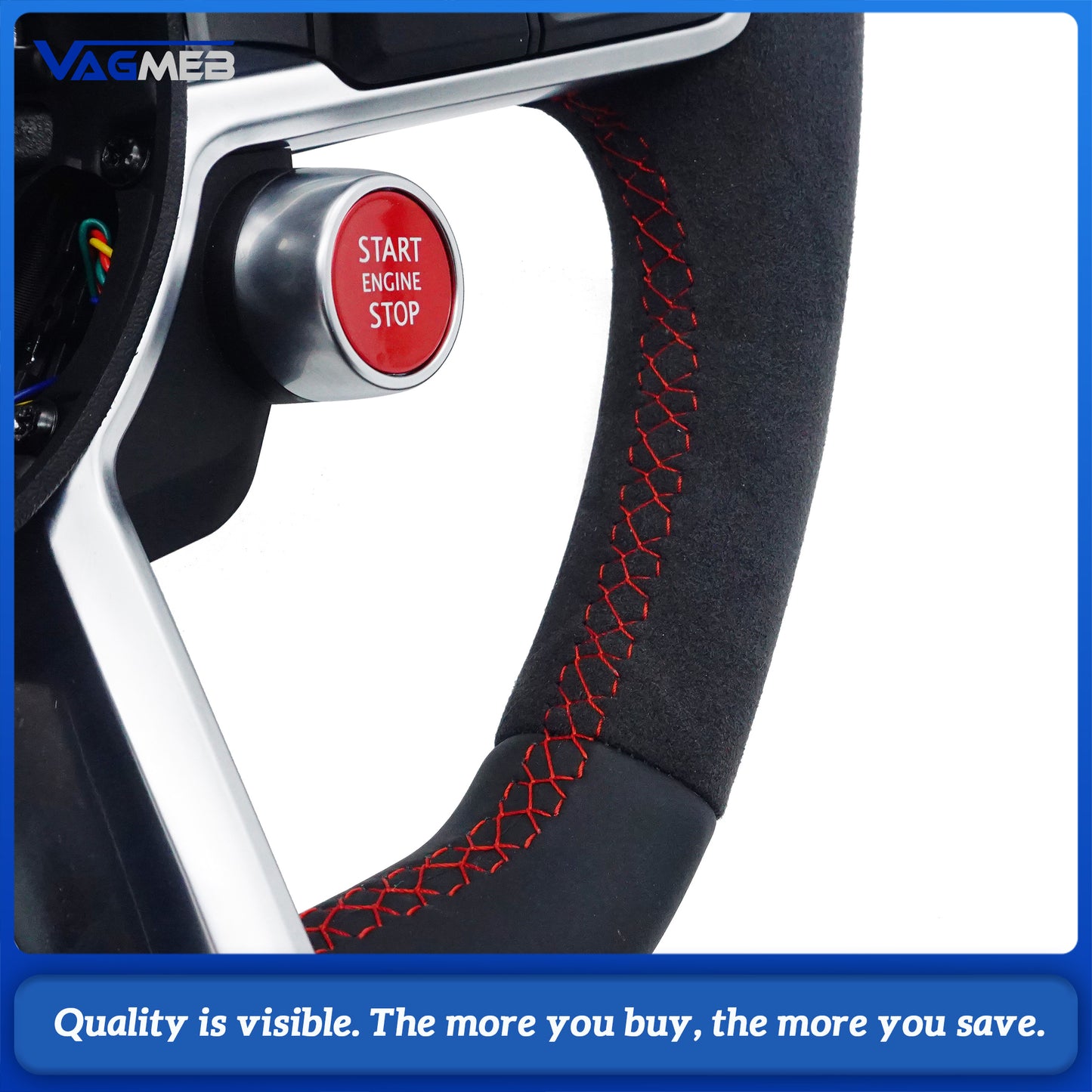 Suitable for Audi A3 A4 A5 A6 A7 A8 Q3 Q5 Q7 Q8 R8 button leather multifunction steering wheel assembly, Car Accessories