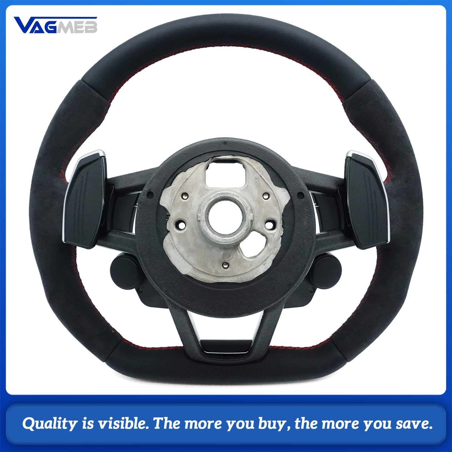Suitable for Audi A3 A4 A5 A6 A7 A8 Q3 Q5 Q7 Q8 R8 button leather multifunction steering wheel assembly, Car Accessories